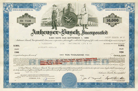 Anheuser-Busch 9.9% note